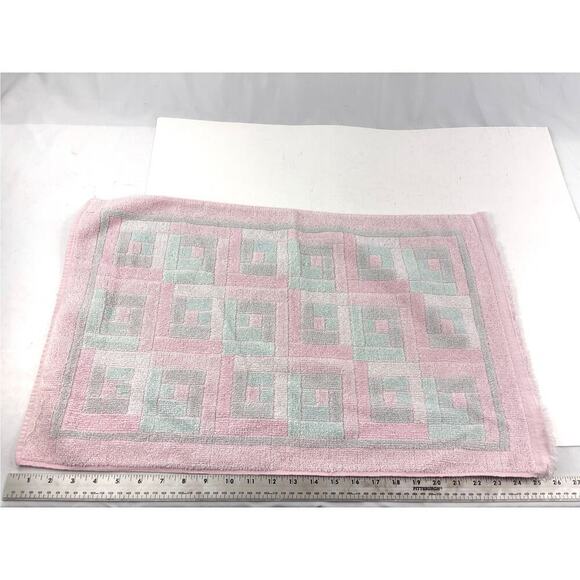 VTG 5x Cotton Blend Towel Soft Pink Red Floral Bath Hand Towels Reversible - Picture 6 of 7